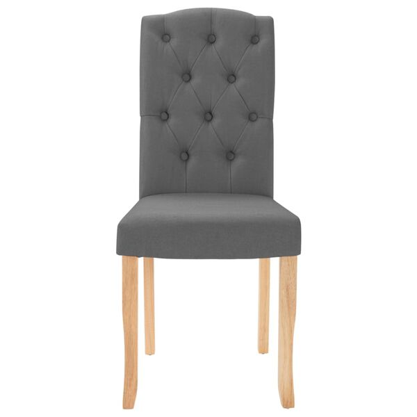 vidaXL Chaises à manger lot de 4 gris foncé tissu