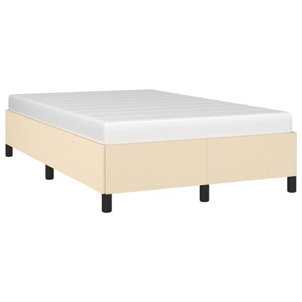 vidaXL Cadre de lit sans matelas cr&egrave;me 120x200 cm tissu