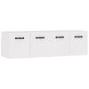vidaXL Armoires murales 2 pcs Blanc 80x35x36,5 cm Bois d'ing&eacute;nierie
