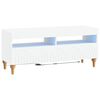 vidaXL Meuble TV LED Blanc Bois d'ing&eacute;nierie