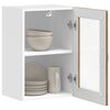 vidaXL Armoire murale de cuisine avec porte en verre Porto vieux bois