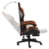 vidaXL Fauteuil de jeux vid&eacute;o et repose-pied Noir et orange Similicuir