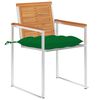 vidaXL Chaises de jardin avec coussins lot de 2 Acacia solide et acier
