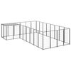 vidaXL Chenil Noir 10,89 m&sup2; Acier