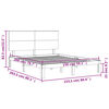 vidaXL Cadre de lit sans matelas bois de pin massif