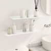 vidaXL &Eacute;tag&egrave;re flottante 2 pcs Blanc 60 x 18 x 2,5 cm Acier