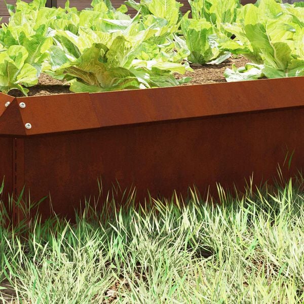 vidaXL Cl&ocirc;ture &agrave; escargots Rouill&eacute; 50 x 3,5 x 25 cm