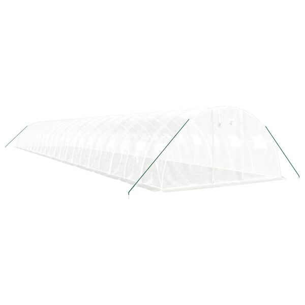 vidaXL Serre avec cadre en acier blanc 88 m&sup2; 22x4x2 m