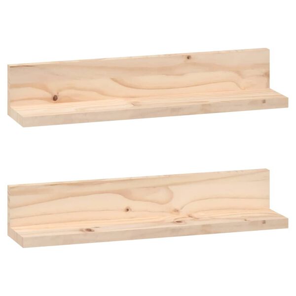 vidaXL Étagères murales 2 pcs 50x11x9 cm Bois de pin massif
