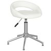 vidaXL Chaises pivotantes &agrave; manger lot de 2 blanc similicuir
