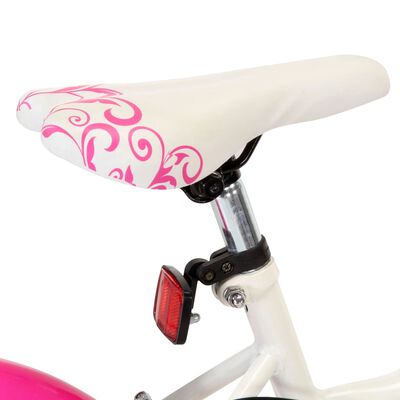 vidaXL Vélo pour enfants 18 pouces Rose et blanc