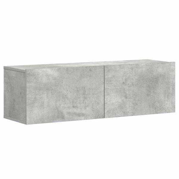 vidaXL Ensemble de meubles TV 3 pcs Gris b&eacute;ton Bois d'ing&eacute;nierie
