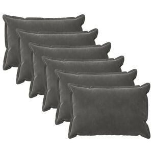 vidaXL Coussin avec oreiller HOUTEN 6 pc Gris fonc&eacute; Fl&oslash;jl