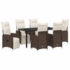 vidaXL Ensemble de salle &agrave; manger pour jardin 7 pcs Marron polyrotin
