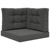 vidaXL Coussin de canap&eacute; d'ext&eacute;rieur Polyester Anthracite 60 x 60 cm