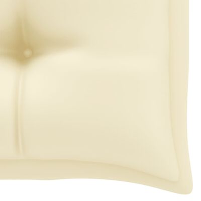 vidaXL Coussin de banc de jardin Blanc crème 110x50x7 cm Tissu