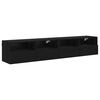 vidaXL Meubles TV muraux 2 pc Ch&ecirc;ne noir Bois d'ing&eacute;nierie