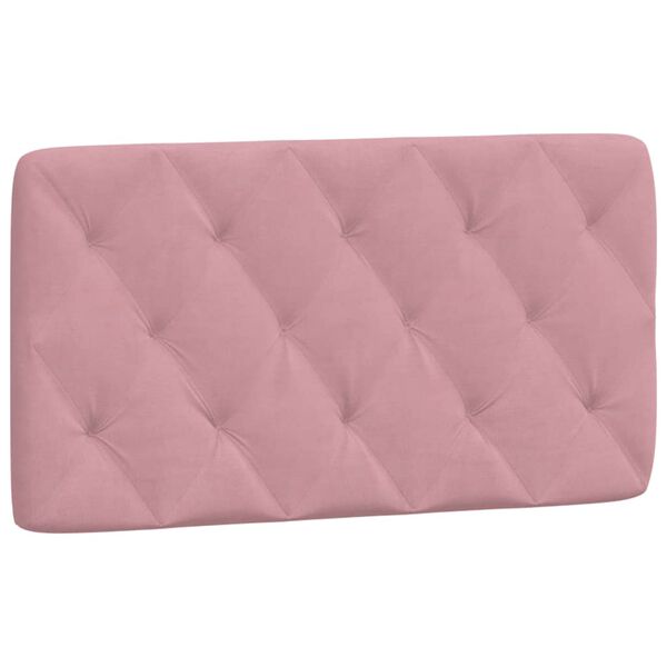 vidaXL Coussin de t&ecirc;te de lit rose 100 cm velours