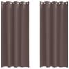 vidaXL Rideaux occultants avec anneaux 2 pc Marron fonc&eacute; 260 x 140 cm