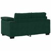 vidaXL Ensemble de canap&eacute;s 3 pcs avec coussins Vert fonc&eacute; Velours