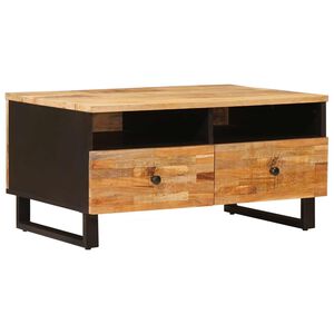 vidaXL Table basse Marron 89 x 59,5 x 17 cm Bois de mangue massif
