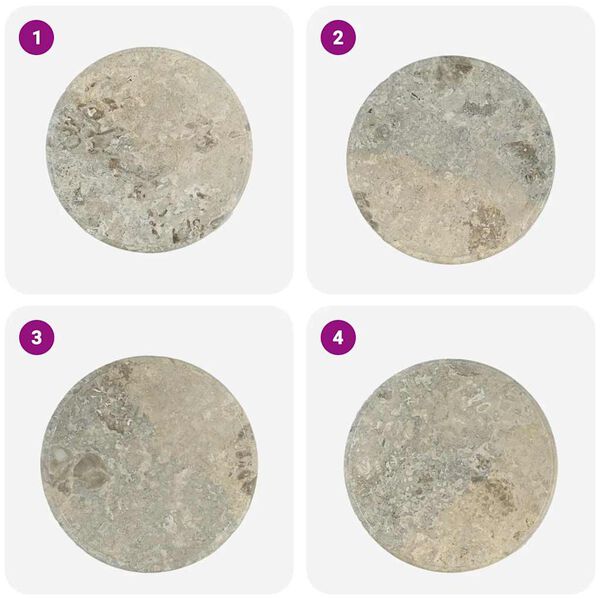 vidaXL Dessus de table Gris &Oslash;50x2,5 cm Marbre