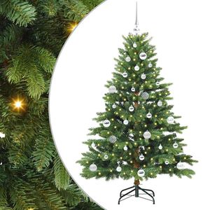 vidaXL Sapin de No&euml;l artificiel avec 150 LED Vert 150 cm PE et PVC