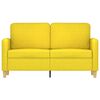 vidaXL Canap&eacute; &agrave; 2 places Jaune clair 120 cm Tissu