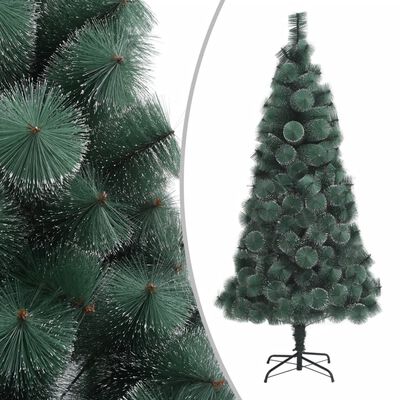 vidaXL Sapin de Noël artificiel pré-éclairé et support vert 240 cm PET