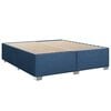 vidaXL Sommier &agrave; lattes de lit avec matelas Bleu 200x200 cm Tissu