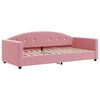 vidaXL Lit de jour avec matelas rose 90x200 cm velours