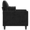 vidaXL Fauteuil Noir 60 cm Velours