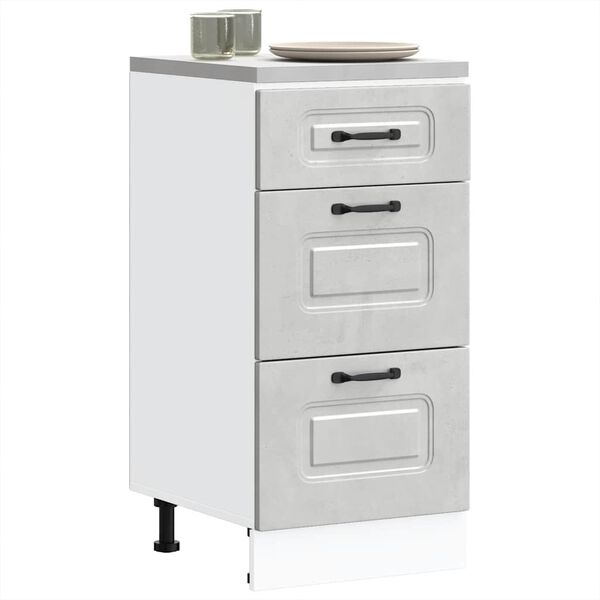vidaXL Armoire de cuisine Kalmar gris b&eacute;ton bois d'ing&eacute;nierie