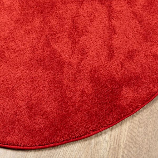 vidaXL Tapis OVIEDO &agrave; poils courts rouge &Oslash; 240 cm