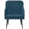 vidaXL Fauteuil Bleu 63x76x80 cm Velours