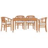 vidaXL Ensemble &agrave; manger de jardin 5 pcs Bois de teck massif