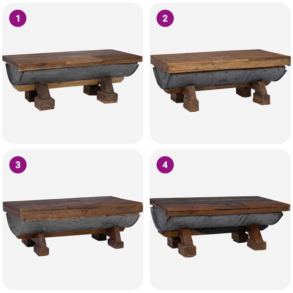 vidaXL Table basse Naturel 90 x 50 x 35 cm bois