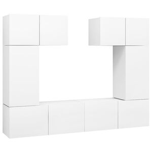 vidaXL Ensemble de meubles TV 6 pcs Blanc Bois d'ing&eacute;nierie