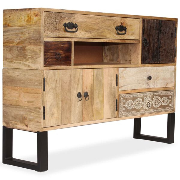 vidaXL Buffet Bois massif de manguier 115x30x80 cm
