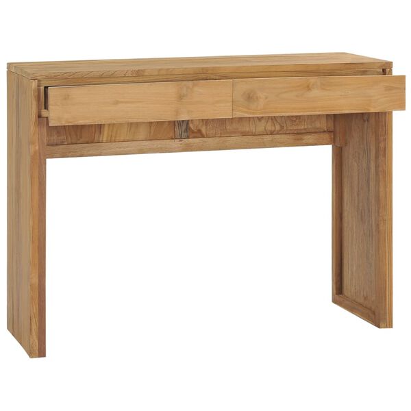 vidaXL Table console 100x35x75 cm Bois de teck massif