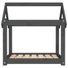 vidaXL Lit pour chien Gris 71x55x70 cm Bois de pin solide