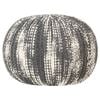 vidaXL Pouf tricot&eacute; &agrave; la main Gris fonc&eacute; et blanc 50 x 35 cm Laine