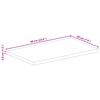 vidaXL Dessus de table 60x20x3,8 cm rectangulaire bois massif r&eacute;cup&eacute;r&eacute;