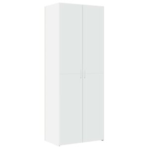 vidaXL Buffet haut blanc 70x42,5x185 cm bois d'ing&eacute;nierie