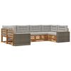 vidaXL Ensemble de canap&eacute;s d'ext&eacute;rieur 6 pcs Naturel et gris clair