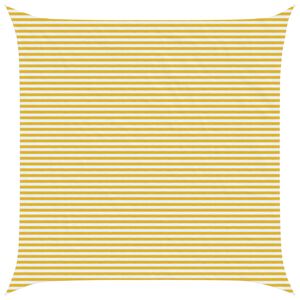vidaXL Voile d'ombre Jaune et blanc 7 x 7 m HDPE