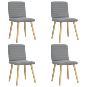 vidaXL Chaises &agrave; manger lot de 4 gris clair tissu
