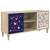 vidaXL Meuble TV MAINZ 102 x 33 x 50 cm Sonoma Bois d'ing&eacute;nierie