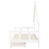 vidaXL Cadre de lit d'enfants tiroirs blanc 90x190 cm bois pin massif