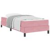 vidaXL Lit &agrave; ressorts avec matelas Rose 90 x 210 cm tissu